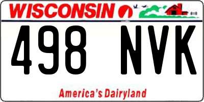 WI license plate 498NVK