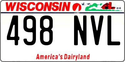 WI license plate 498NVL