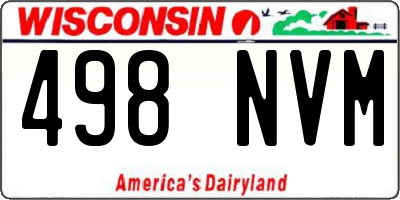 WI license plate 498NVM
