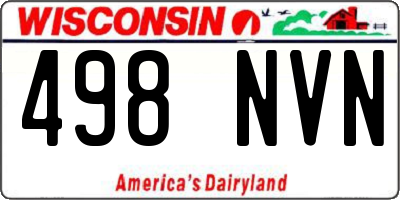 WI license plate 498NVN