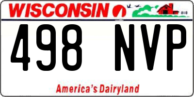 WI license plate 498NVP