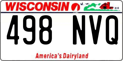 WI license plate 498NVQ