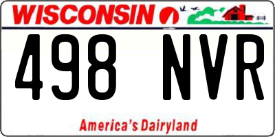 WI license plate 498NVR