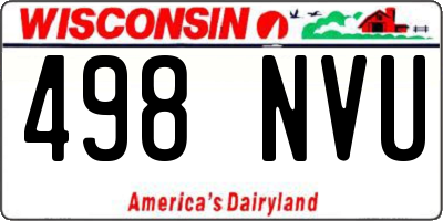 WI license plate 498NVU