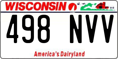 WI license plate 498NVV