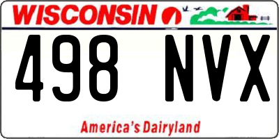 WI license plate 498NVX