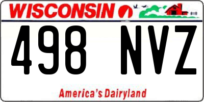 WI license plate 498NVZ