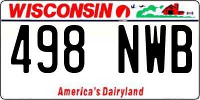 WI license plate 498NWB