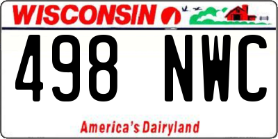 WI license plate 498NWC