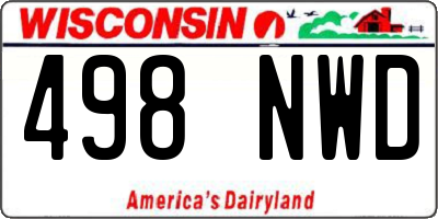 WI license plate 498NWD