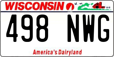 WI license plate 498NWG