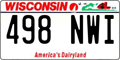 WI license plate 498NWI