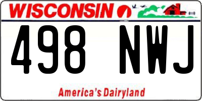 WI license plate 498NWJ