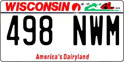 WI license plate 498NWM