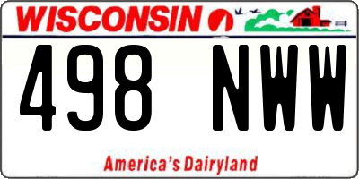 WI license plate 498NWW