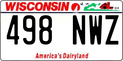 WI license plate 498NWZ