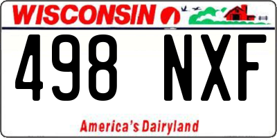 WI license plate 498NXF