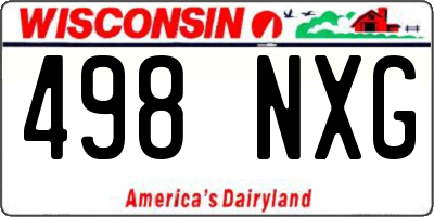 WI license plate 498NXG