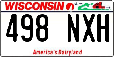 WI license plate 498NXH