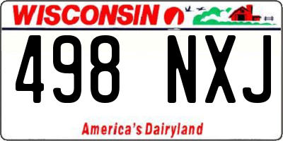 WI license plate 498NXJ