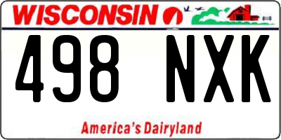 WI license plate 498NXK