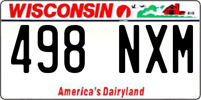 WI license plate 498NXM