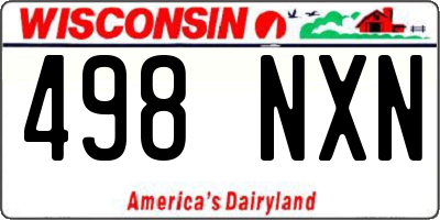 WI license plate 498NXN
