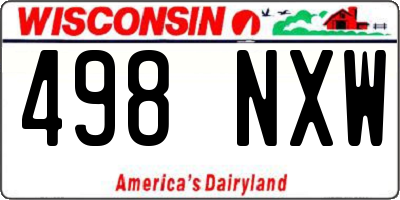 WI license plate 498NXW