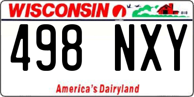 WI license plate 498NXY
