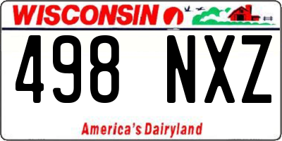 WI license plate 498NXZ