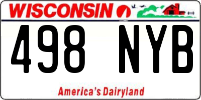WI license plate 498NYB