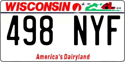 WI license plate 498NYF