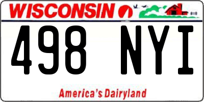 WI license plate 498NYI