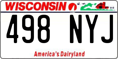WI license plate 498NYJ