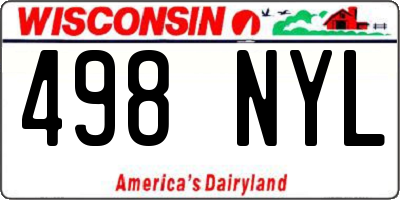 WI license plate 498NYL