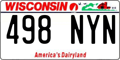 WI license plate 498NYN