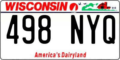 WI license plate 498NYQ