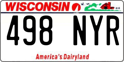 WI license plate 498NYR