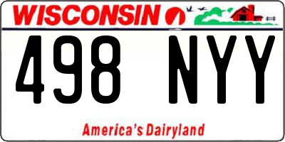 WI license plate 498NYY