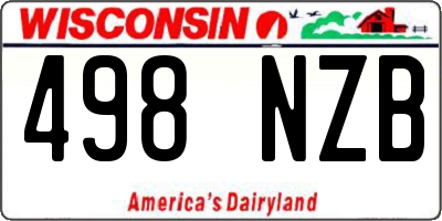 WI license plate 498NZB