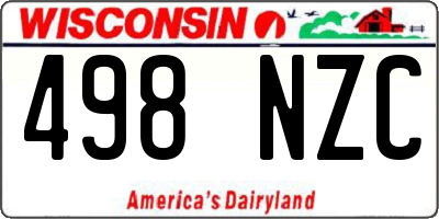 WI license plate 498NZC