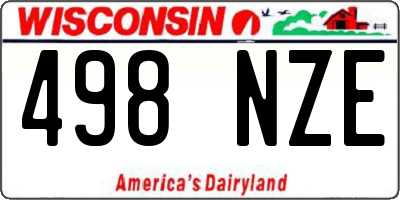 WI license plate 498NZE