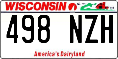 WI license plate 498NZH