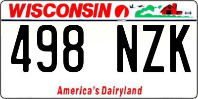 WI license plate 498NZK