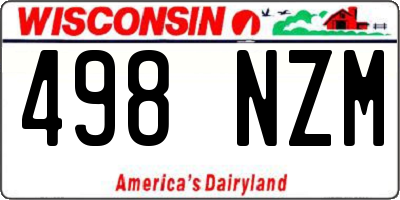 WI license plate 498NZM