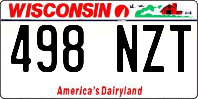 WI license plate 498NZT