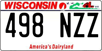 WI license plate 498NZZ