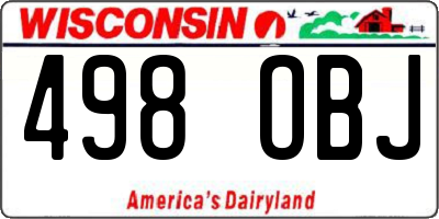 WI license plate 498OBJ
