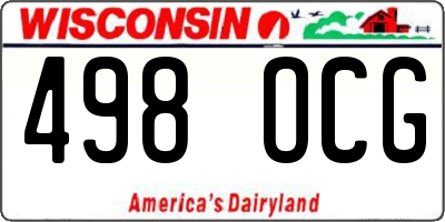 WI license plate 498OCG