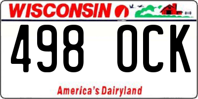 WI license plate 498OCK